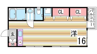 須磨寺ハイツの物件間取画像